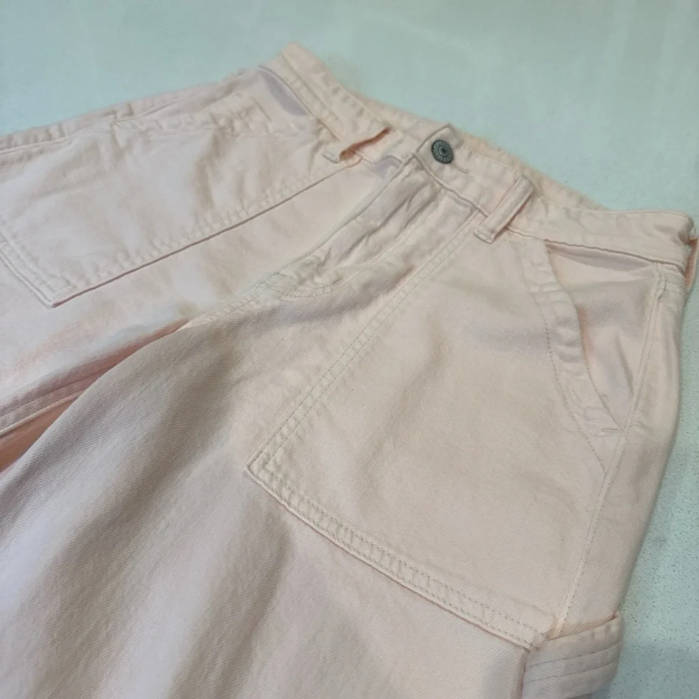 American Eagle Pink Wide-Leg Pants with Flowy Silhouette - Picture 2 of 4